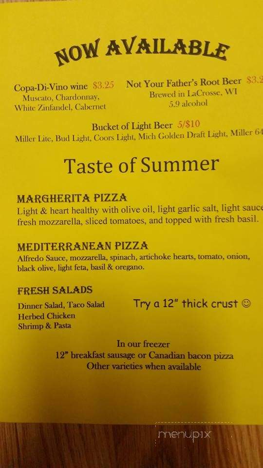 Lake Country Pizza - Turtle Lake, WI menu_pic