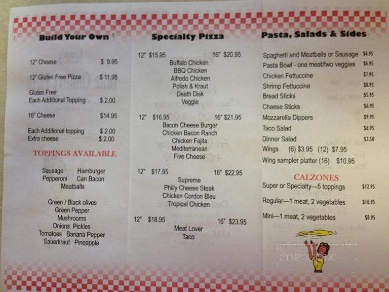 Lake Country Pizza - Turtle Lake, WI menu_pic