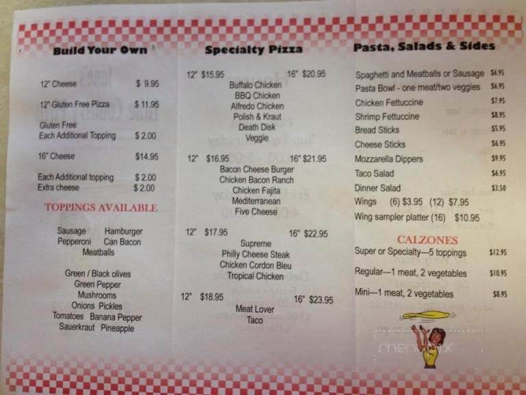 Lake Country Pizza - Turtle Lake, WI menu_pic