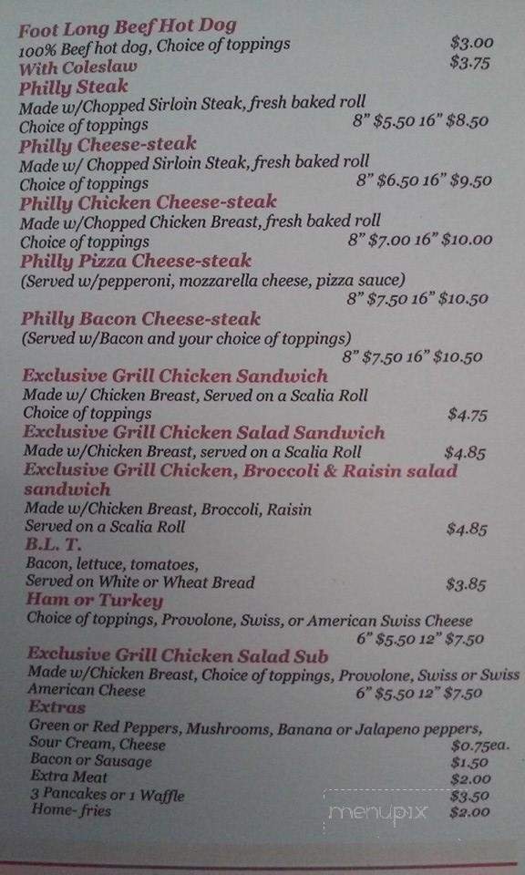 Hidden Exclusive Grill - Jamestown, NY menu_pic
