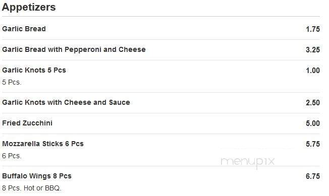 Luke's Pizzeria - Bronx, NY menu_pic