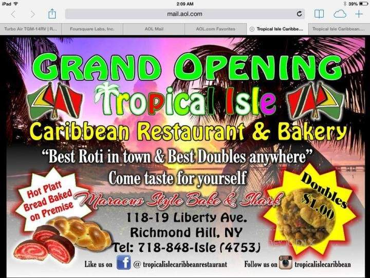 Tropical Isle - South Richmond Hill, NY menu_pic
