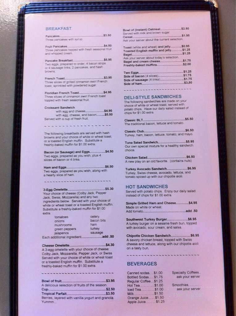 The Parrot Cafe - St. Petersburg, FL menu_pic