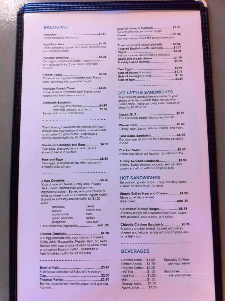 The Parrot Cafe - St. Petersburg, FL menu_pic