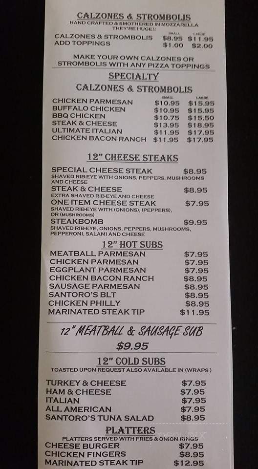 Santoro's Pizza & Subs - Port Richey, FL menu_pic