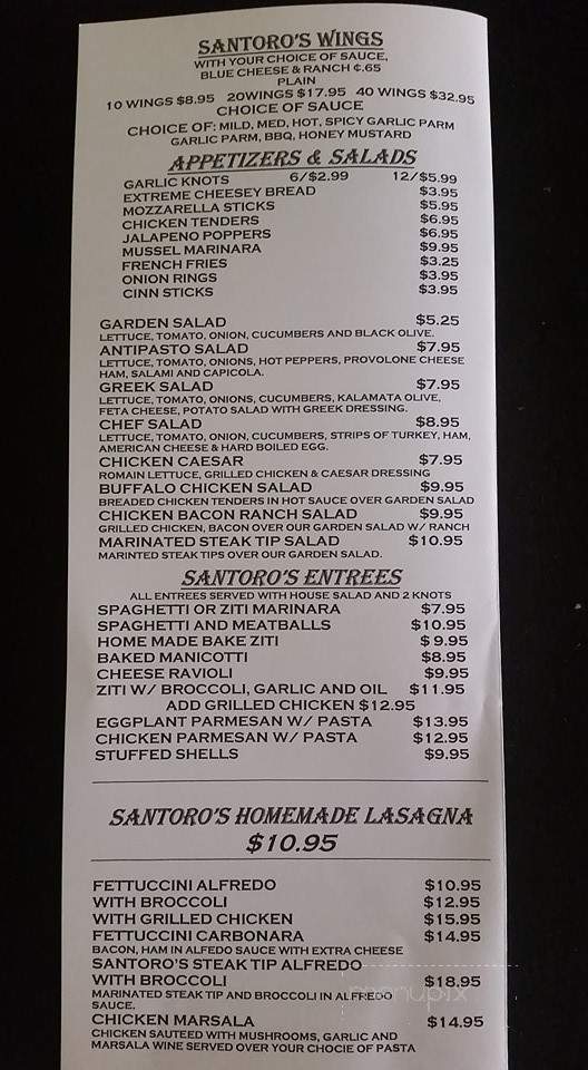 Santoro's Pizza & Subs - Port Richey, FL menu_pic