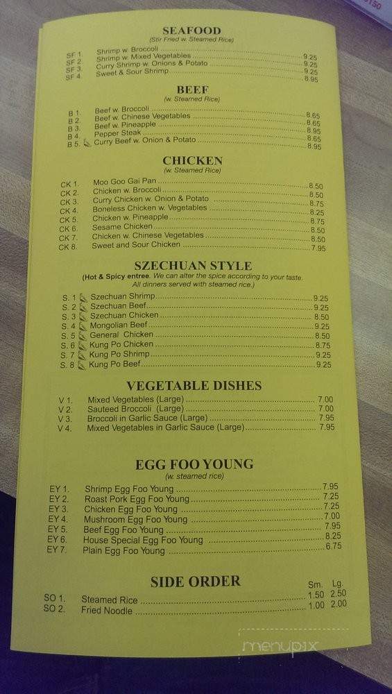Lucky Corner - Sumter, SC menu_pic