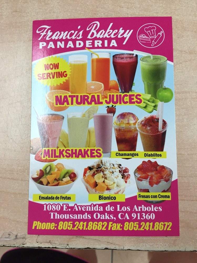 Frances Bakery Panaderia - Thousand Oaks, CA menu_pic