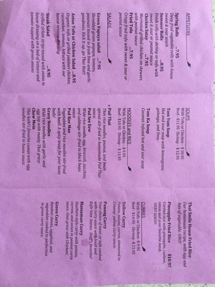 Thai Smile Thai Food - Hilo, HI menu_pic