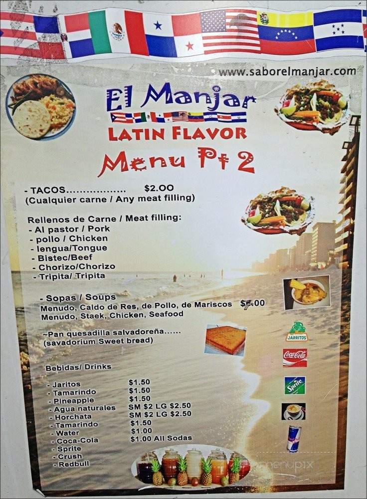 El Manjar - Tampa, FL menu_pic