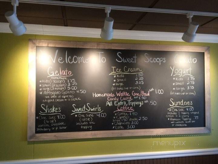 Sweet Scoops Gelato - Centre Hall, PA menu_pic