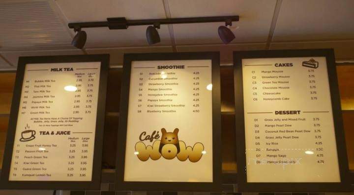 Cafe Wow - State College, PA menu_pic