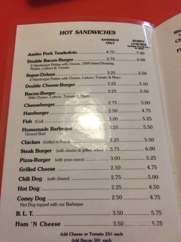 The Rootbeer Stand - Oglesby, IL menu_pic