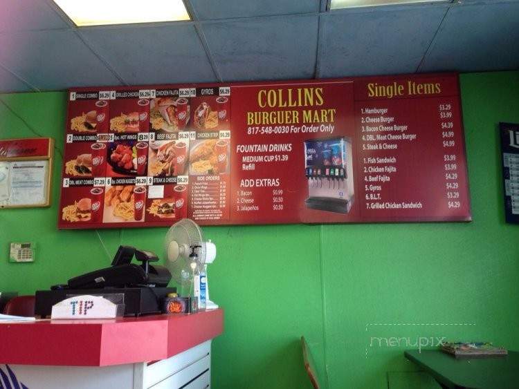 Collins Burger Mart - Arlington, TX menu_pic
