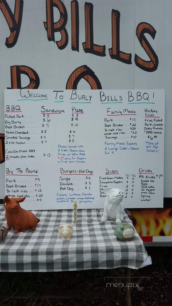 Burly Bill's BBQ - Marietta, SC menu_pic
