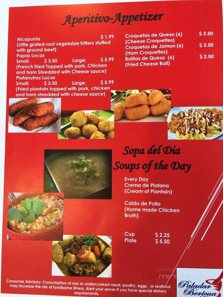Paladar Boricua & BBQ - Lakeland, FL menu_pic