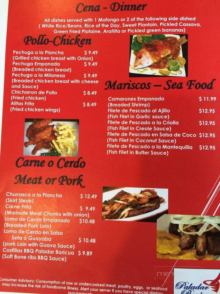 Paladar Boricua & BBQ - Lakeland, FL menu_pic