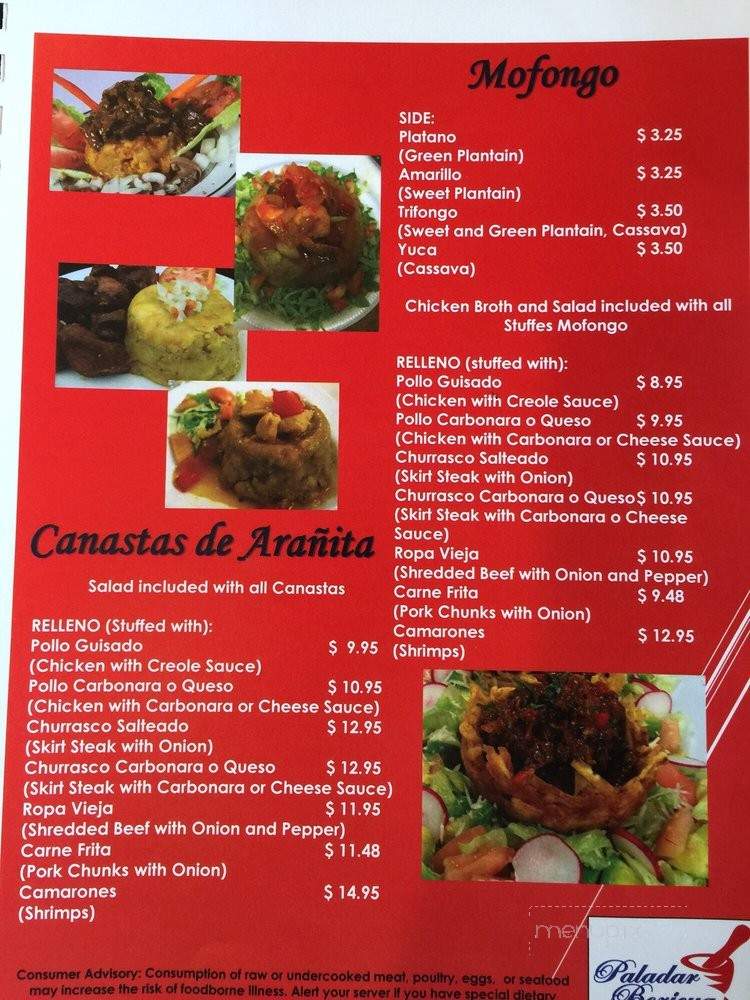 Paladar Boricua & BBQ - Lakeland, FL menu_pic