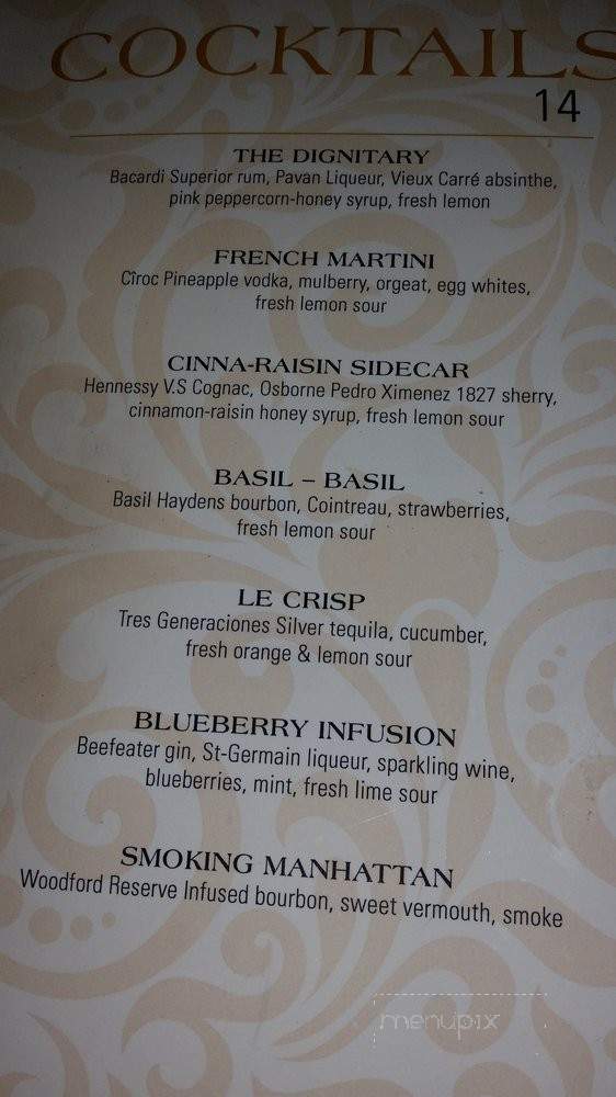 Le Central Lobby Bar - Las Vegas, NV menu_pic