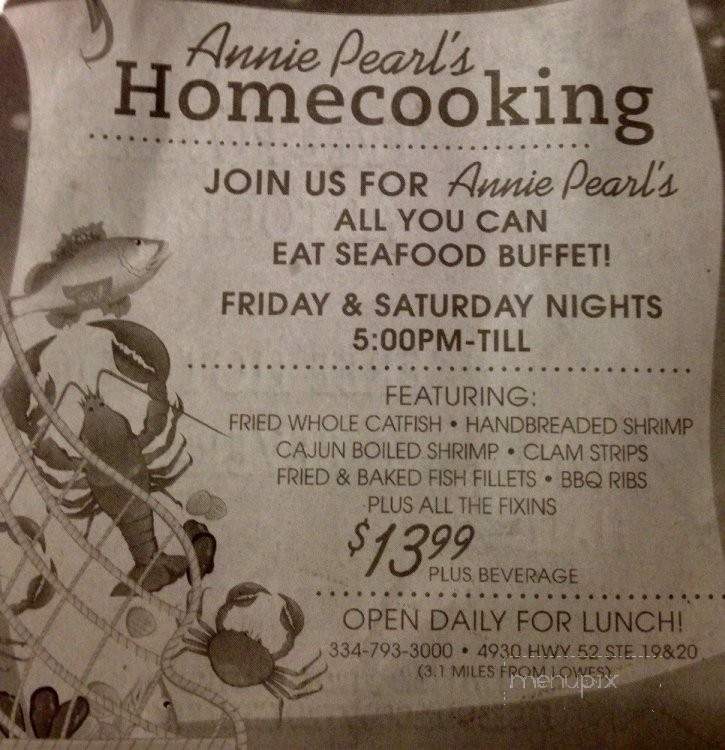 Annie Pearl's Home Cooking - Dothan, AL menu_pic