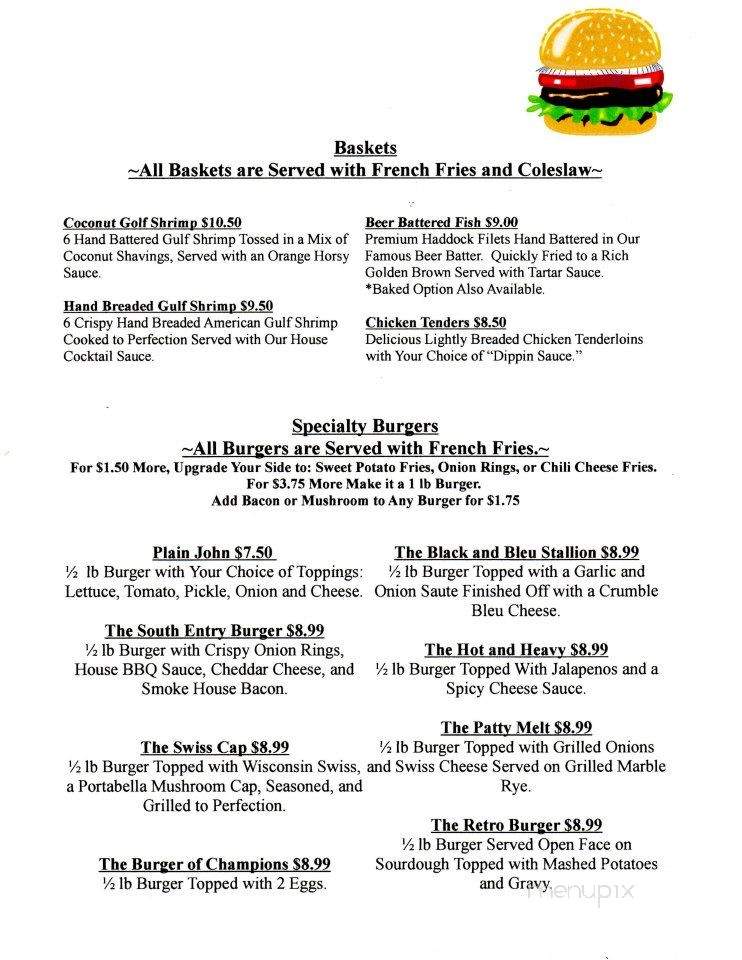 Iron Horse Restaurant & Bar - Chassell, MI menu_pic