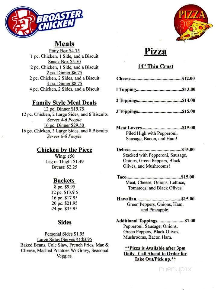 Iron Horse Restaurant & Bar - Chassell, MI menu_pic