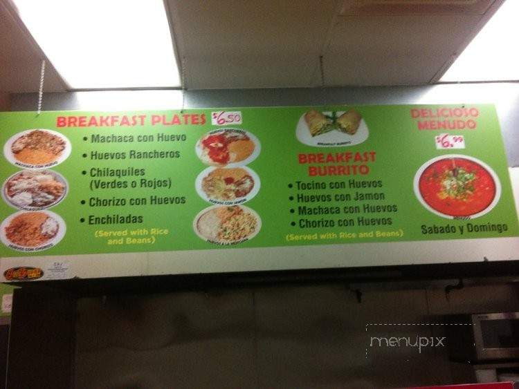 Tacos Mister Pancho - Ontario, CA menu_pic