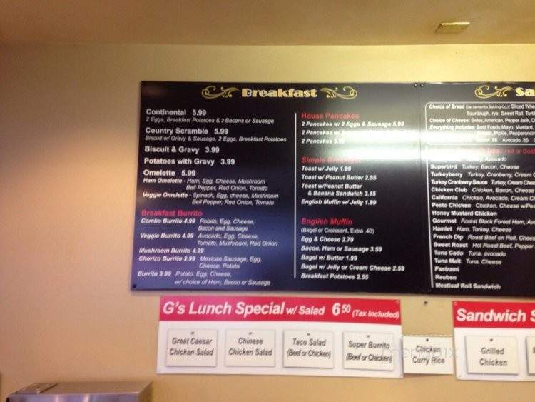 Champlin's Evergreen Cafe - Sacramento, CA menu_pic