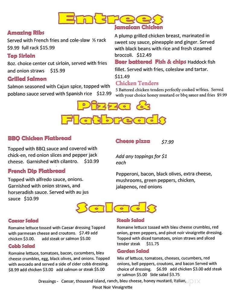 The Sand Bar - Clarksville, TN menu_pic