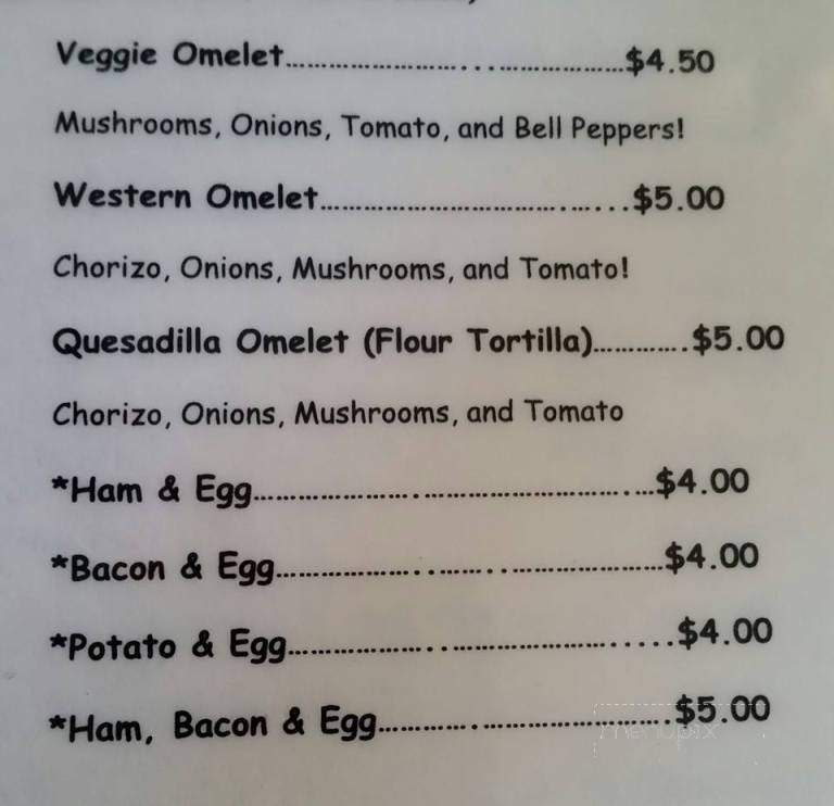 P.I. Cafe - Port Isabel, TX menu_pic