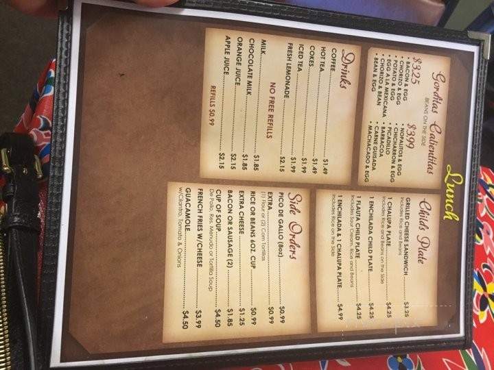 Blanquita's Mexican Restaurant - Harlingen, TX menu_pic
