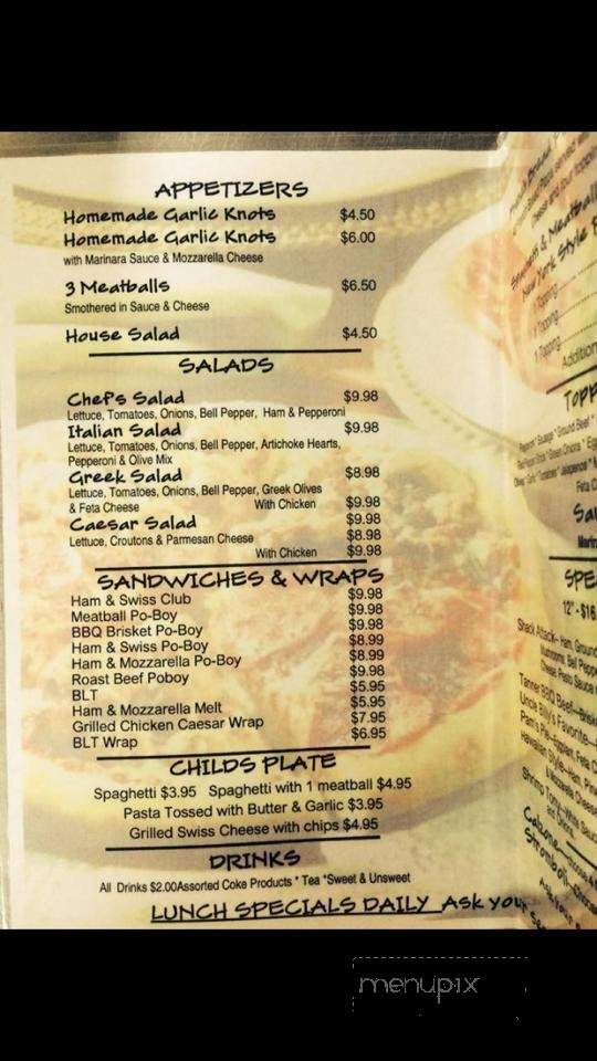 Norma's Pizza Shack - Covington, LA menu_pic