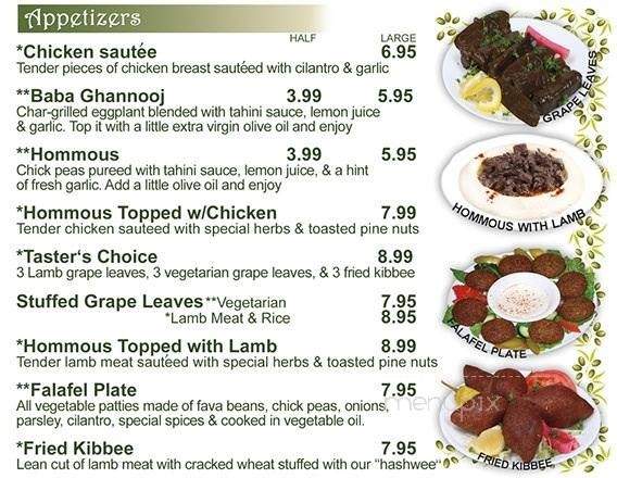 Zitoon - Midland, MI menu_pic