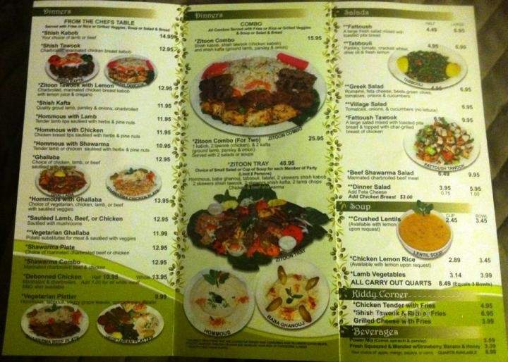 Zitoon - Midland, MI menu_pic
