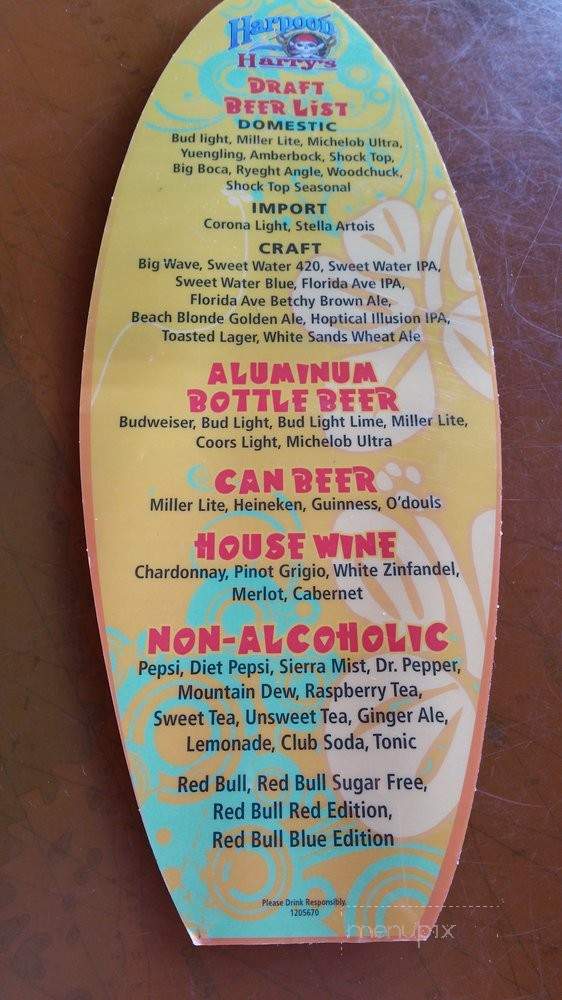 Smuggler's Restaurants & Raw Bar - Punta Gorda, FL menu_pic