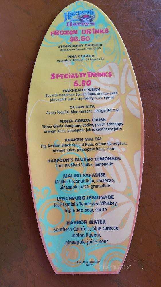 Smuggler's Restaurants & Raw Bar - Punta Gorda, FL menu_pic