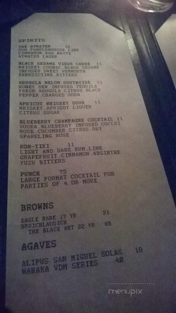 Atwater Alley - Dallas, TX menu_pic