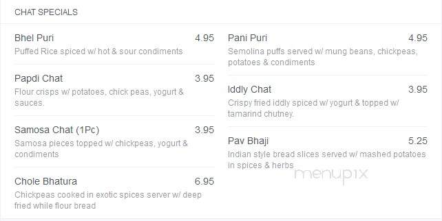 Madras Bistro - Hackensack, NJ menu_pic