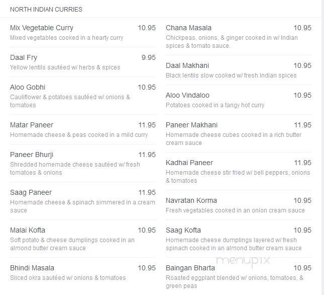 Madras Bistro - Hackensack, NJ menu_pic