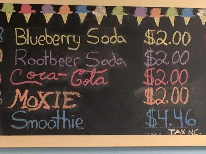 Jordan Pond Ice Cream - Bar Harbor, ME menu_pic