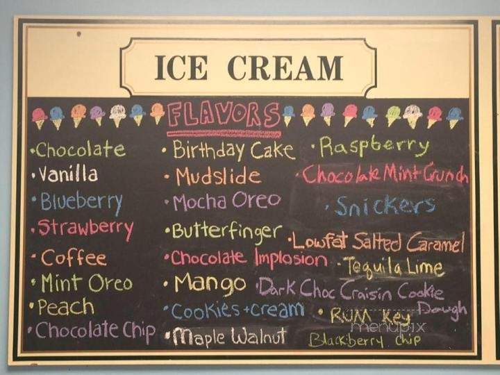Jordan Pond Ice Cream - Bar Harbor, ME menu_pic