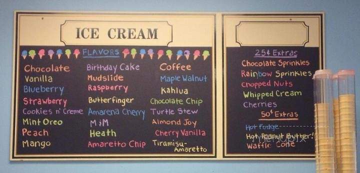 Jordan Pond Ice Cream - Bar Harbor, ME menu_pic