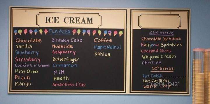 Jordan Pond Ice Cream - Bar Harbor, ME menu_pic