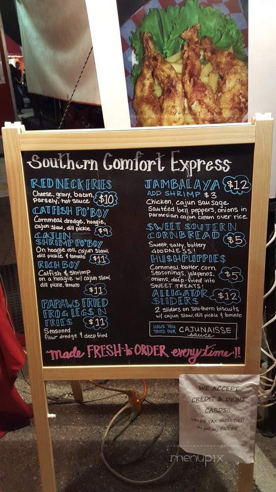 Southern Comfort Express - Modesto, CA menu_pic
