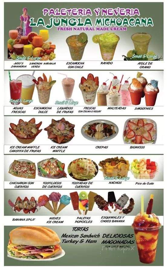 La Jungla Michoacana - Ceres, CA menu_pic