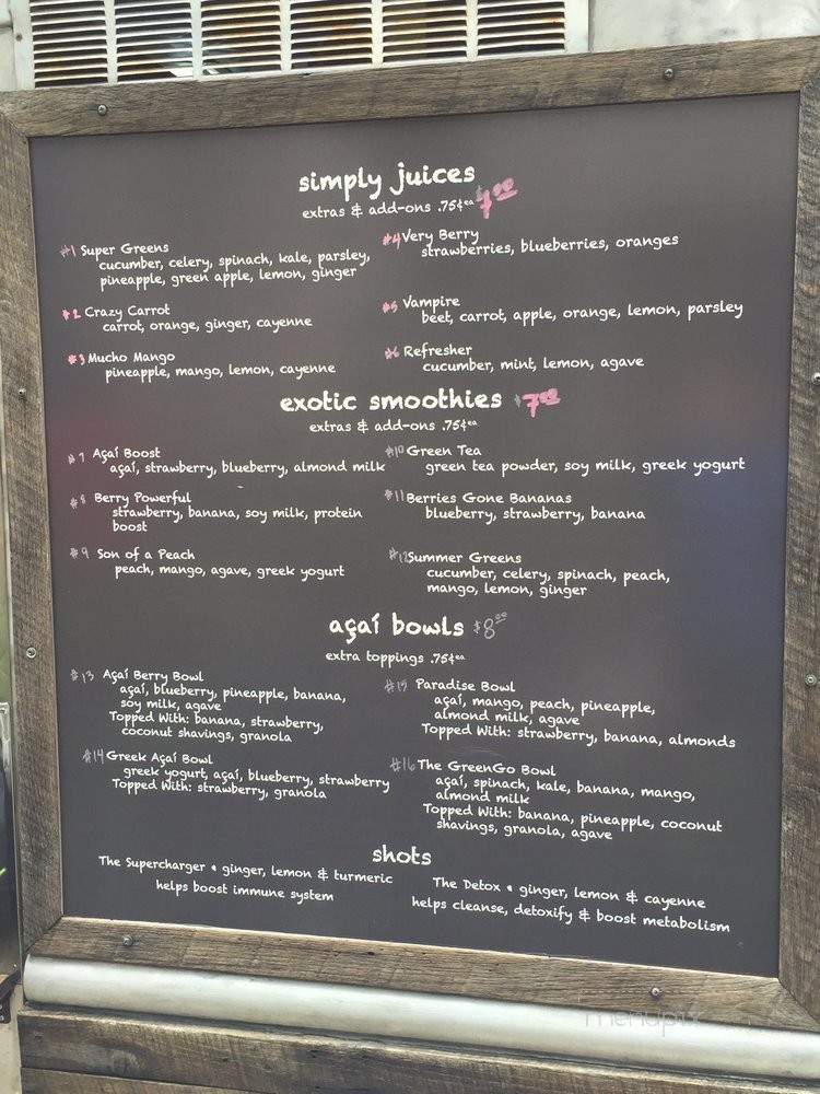 Nicole Juicery - Los Angeles, CA menu_pic