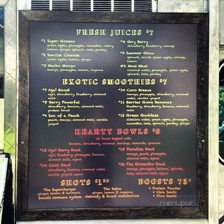 Nicole Juicery - Los Angeles, CA menu_pic