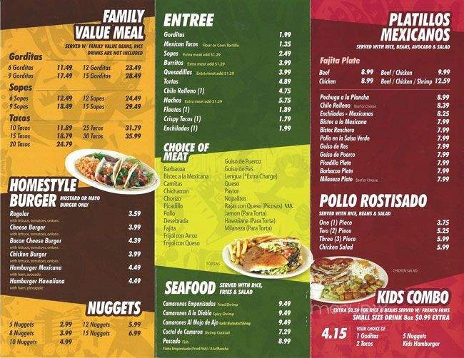 La Picosita - Dallas, TX menu_pic