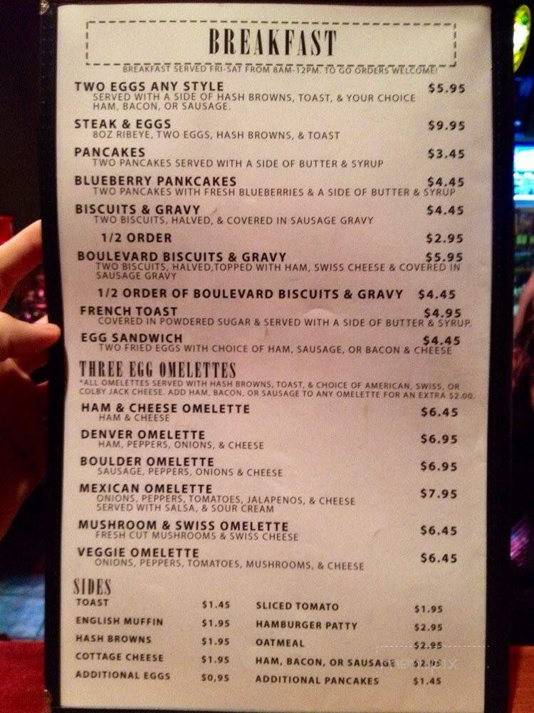 Frankie's On the Boulevard - Springfield, IL menu_pic