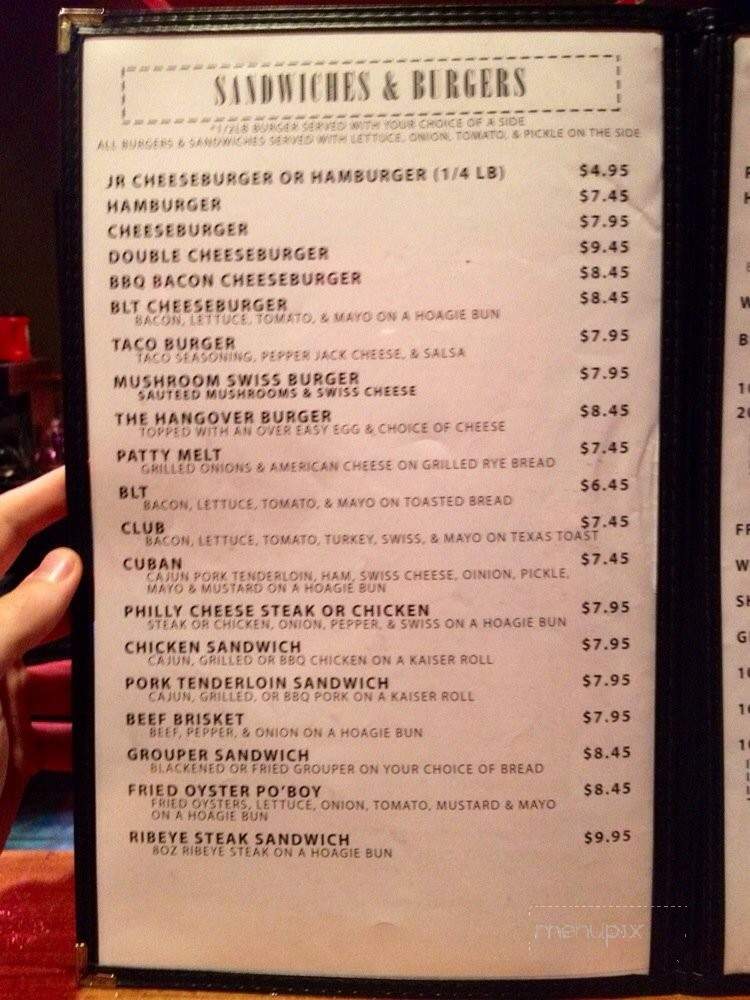 Frankie's On the Boulevard - Springfield, IL menu_pic